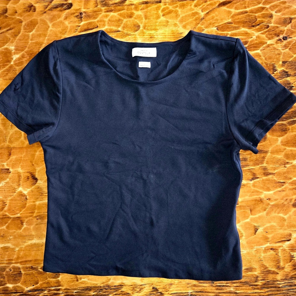 Babaton Contour Crewneck T-Shirt Aritzia Short Sleeve Crop Top Large